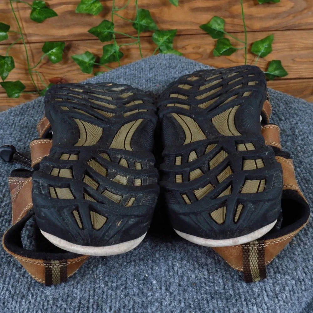 Nunn Bush‎ Newport Men Sandal Size 10 Outdoor Casual Brown Leather